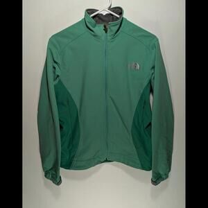 Womens The North Face Apex Bionic Full Zip Fleece Lined Turquoise Jacket Size M